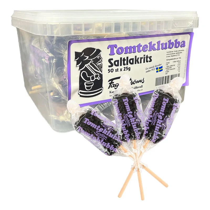 Tomteklubba Saltlakrits 75 g 50 st Storpack