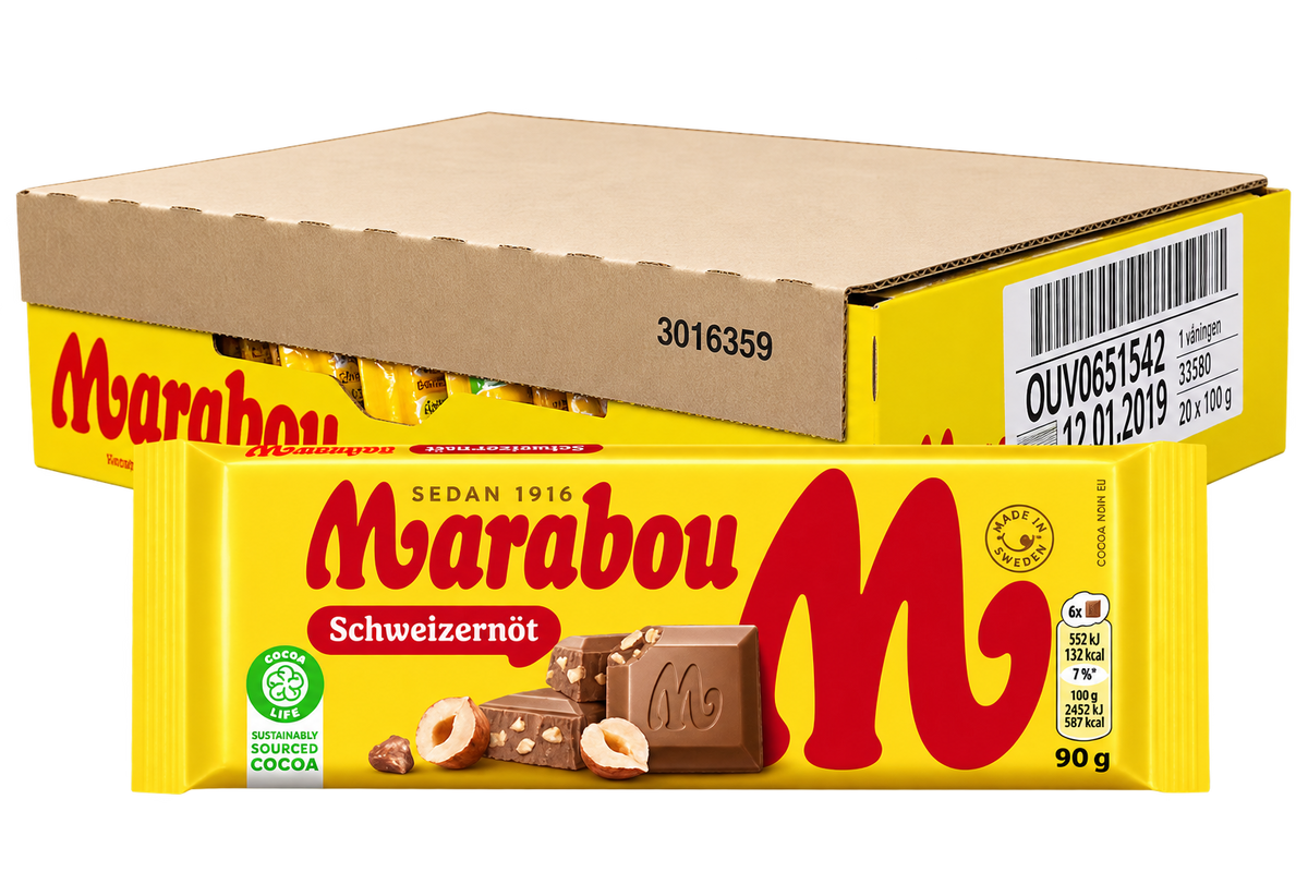 Marabou Mælkechokolade 90g 24stk