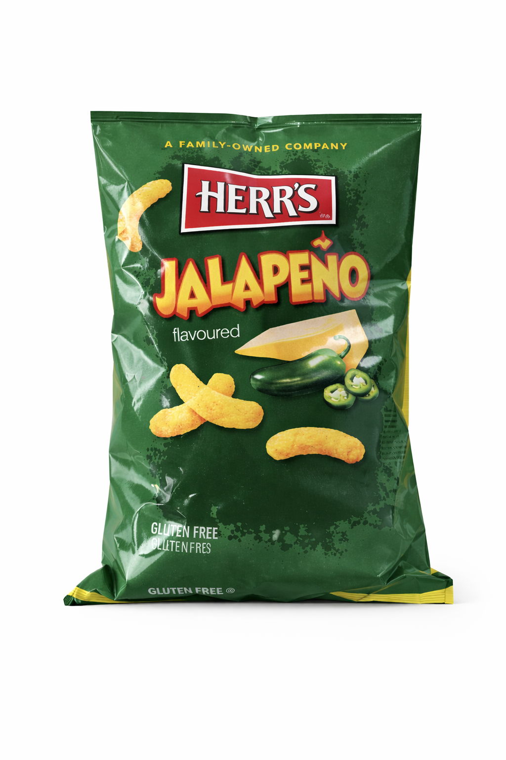 Herr’s Jalapeño Cheese Curls 113g 12st Storpack Hel kartong