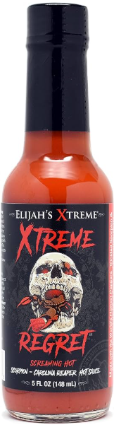 Xtreme Regret, Carolina Reaper & Scorpion Hot Sauce 148ml Elijah’s Xtreme