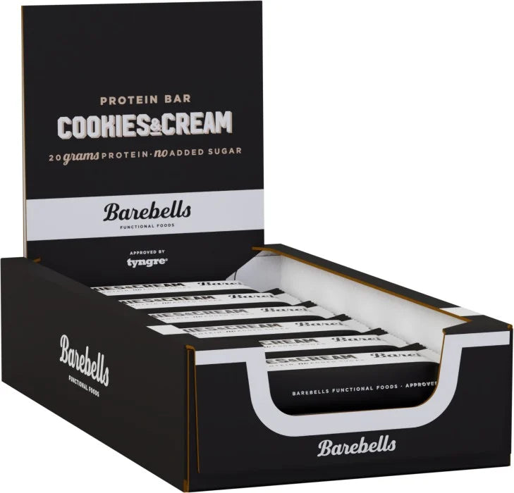 Barebells Proteinbar Cookies & Cream 55 g 12 stk. (BF 2024-09-12)
