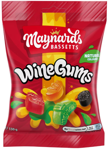Maynards Bassetts Winegums 130g