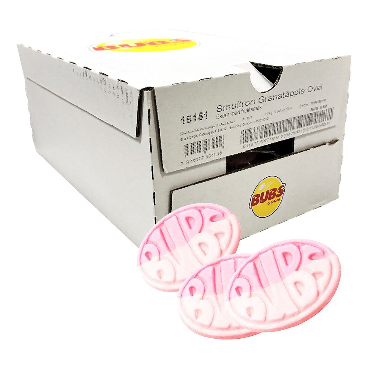 BUBS Smultron Granatäpple Oval 2800g Storpack Lösvikt