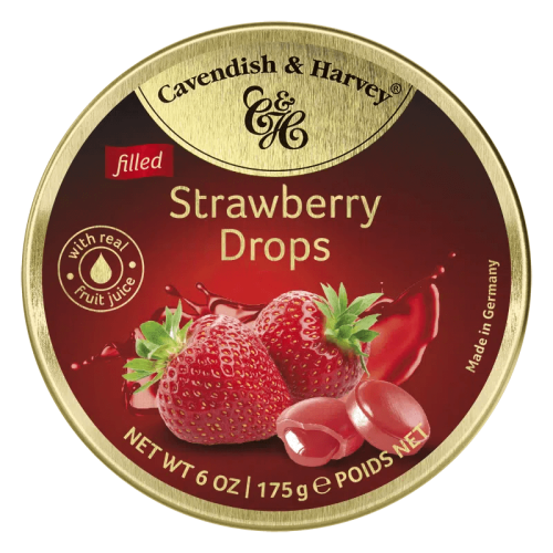 Cavendish Strawberry Filled Drops 175g