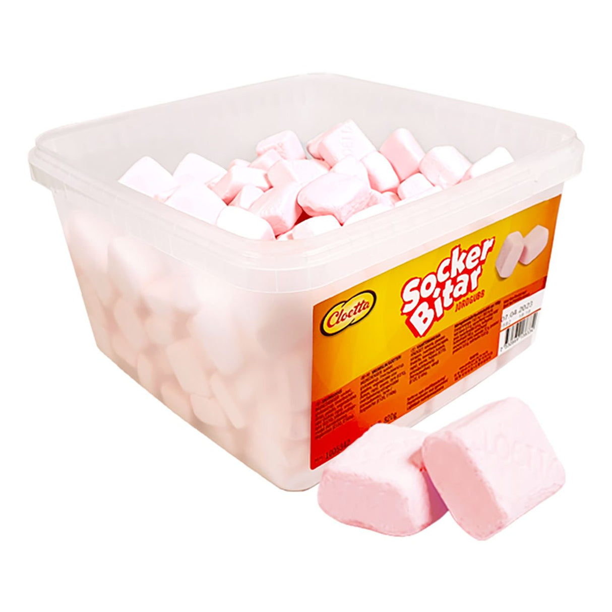 Sockerbitar Jordgubb 820g Cloetta Storpack