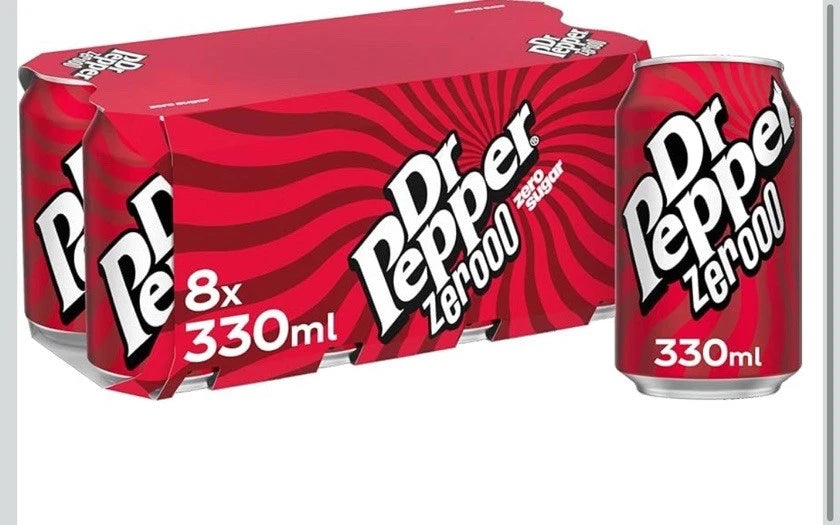 Dr Pepper Zero 33cl 8st Storpack