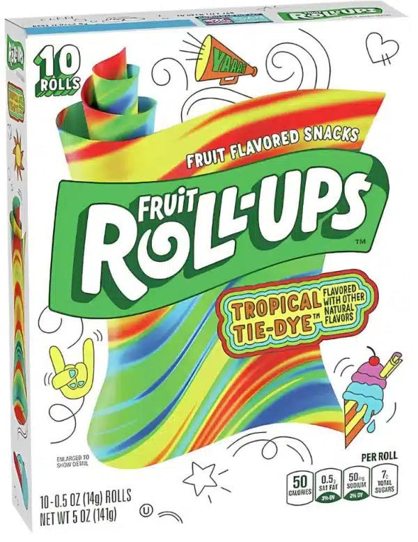 Fruit Roll-ups Tropical 10x14g rolls/ roulés 141g