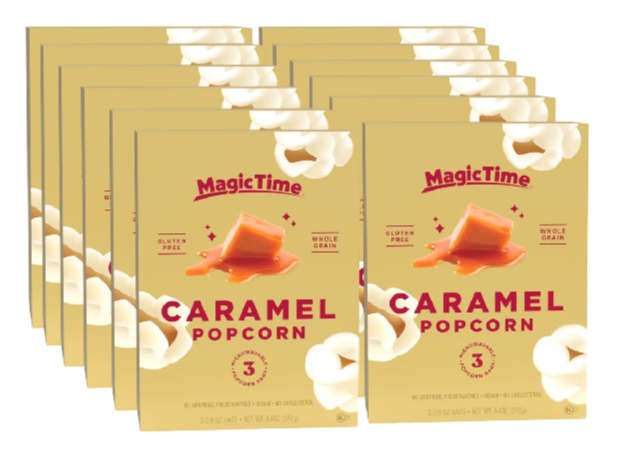 Magictime Caramel Popcorn 12st x 240g Storpack Hel kartong