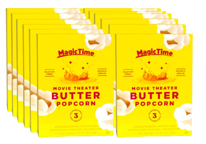 Magictime Movie Theater Butter Popcorn 12st x 240g Storpack Hel kartong