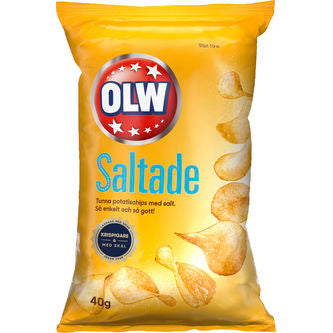OLW Lättsaltade Chips 40g 20st Storpack