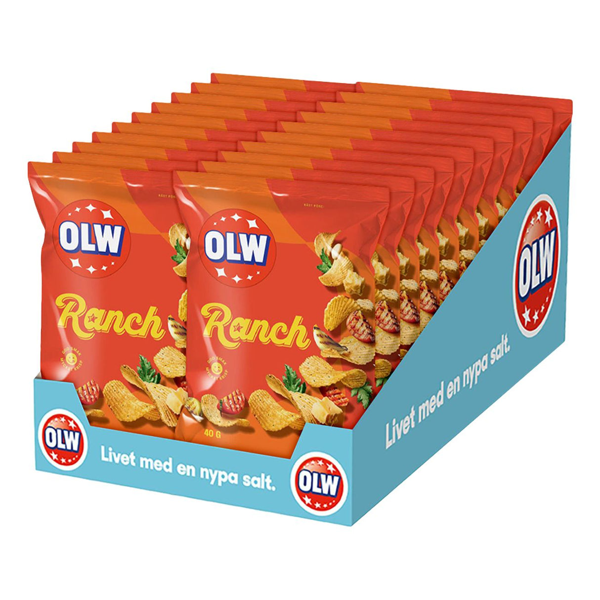 OLW Chips Ranch 40g 20st Storpack