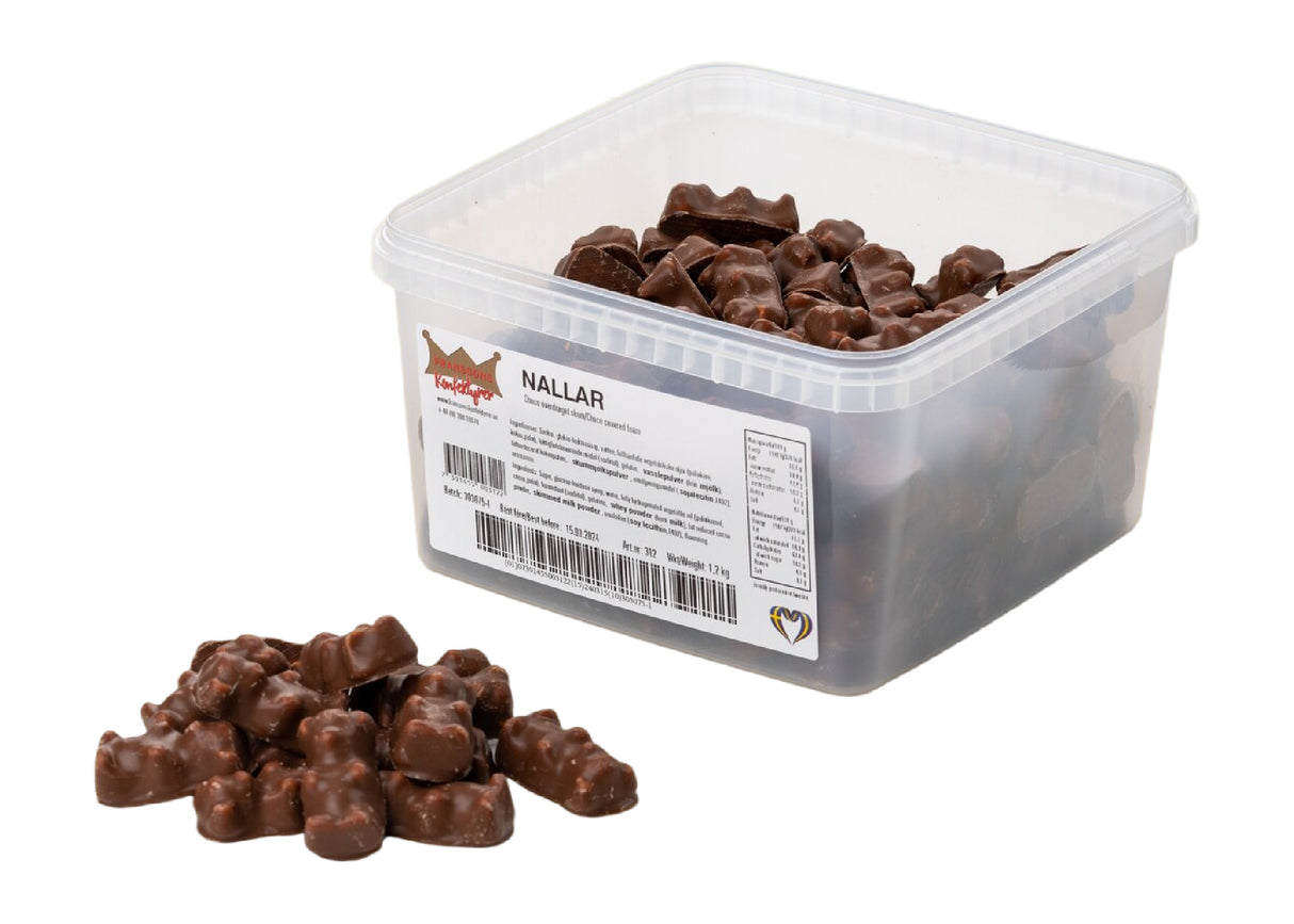 Nallar Choklad 1,2Kg Franssons. Storpack