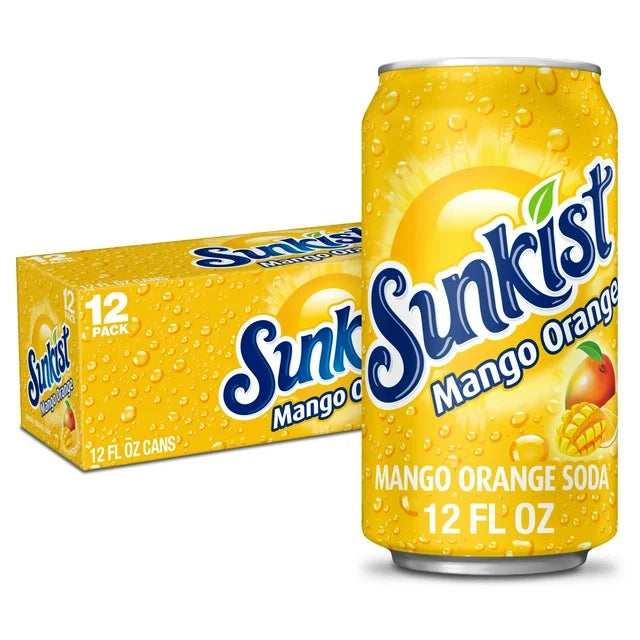 Sunkist Mango Orange 355ml 12st (BF 2025-10-25) Storpack