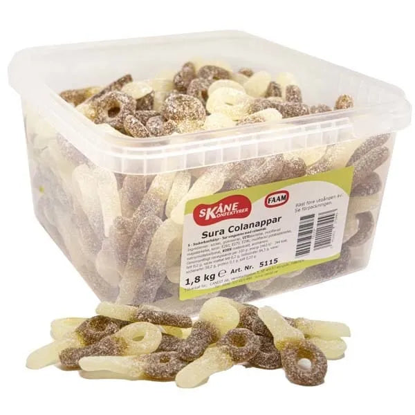 Colanappar sura 1800g Lösviktsgodis Storpack