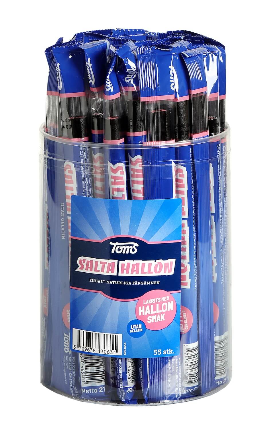 Toms Pingvinstång Salta Hallon 55st