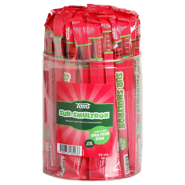 Toms Pingvinstång Sur Smultron 55st