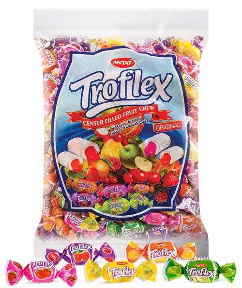 Troflex Kola med fruktfyllning 800g Storpack