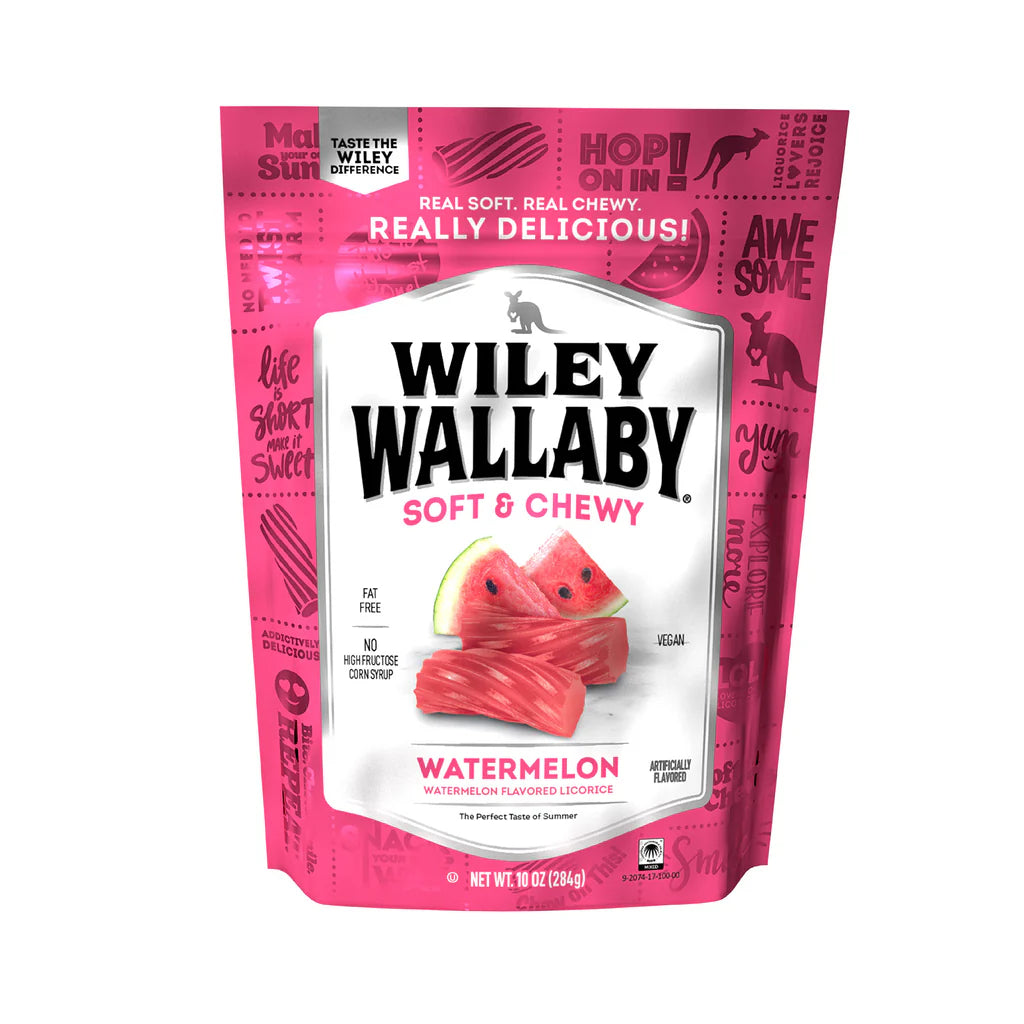 Wiley Wallaby Soft & Chewy Watermelon Flavored Licorice 113g