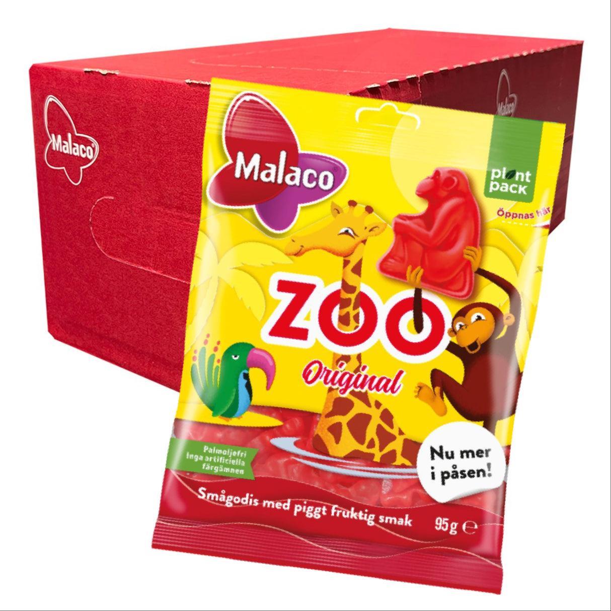 Malaco Zoo 95g 28st Storpack - Hel kartong