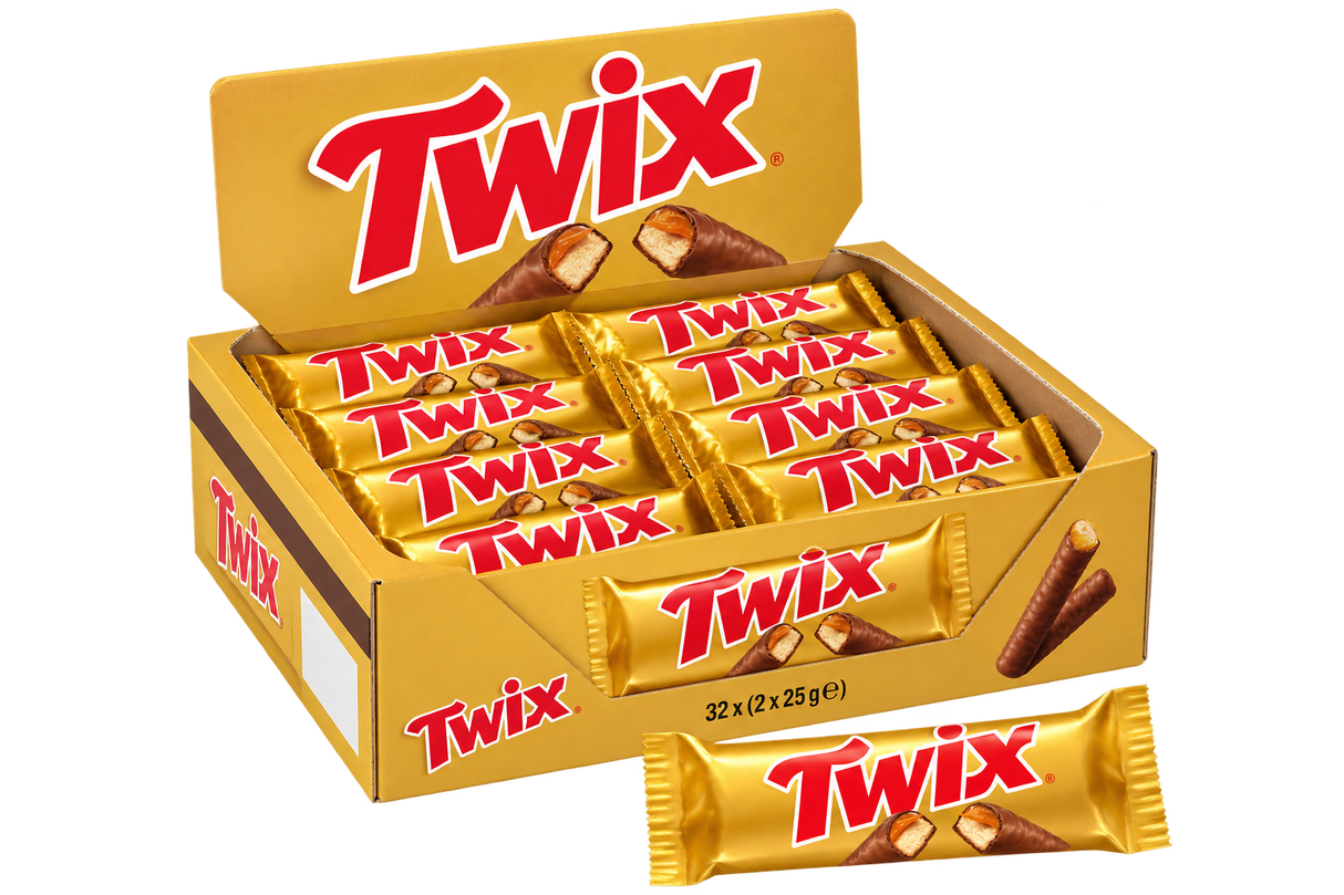 Twix 50g 32 stk. Storpakke