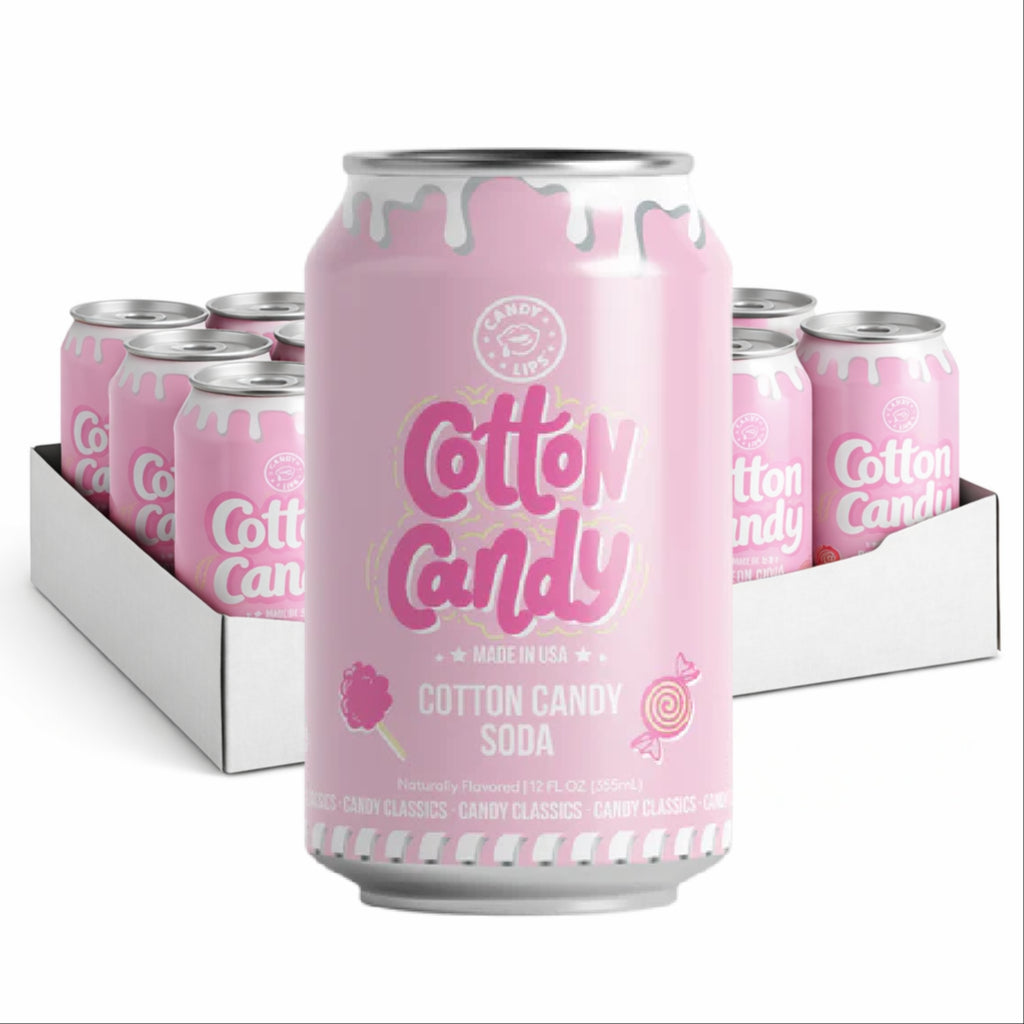 Candy Lips Cotton Candy Soda 355ml 12st Storpack