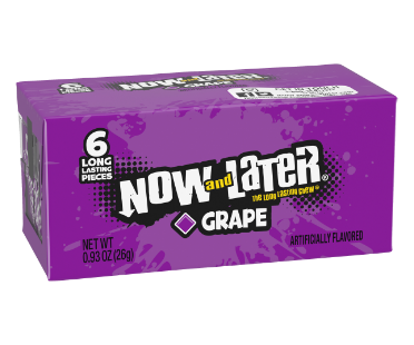 Now & Later Grape 26g  6-pack