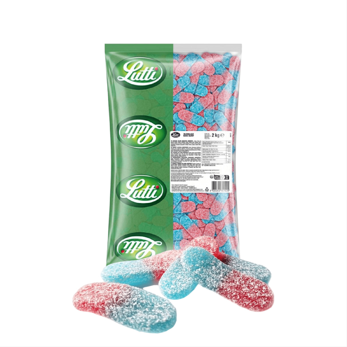 Bubblizz Mini Surf, Fizzy 2kg Lutti Storpack