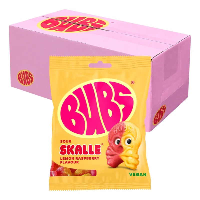 BUBS Jordbær Vanille ovaler 90g 12 stk. Storpakke