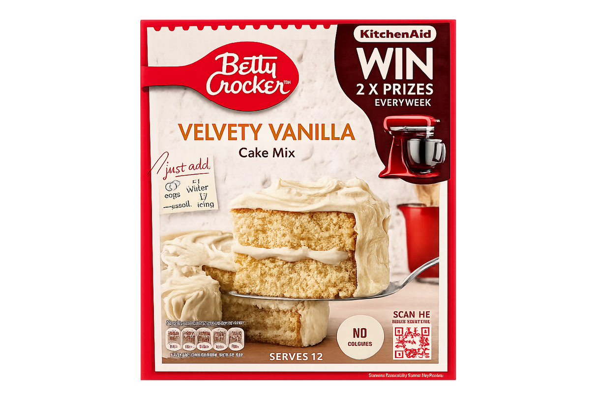 Betty Crocker Velvety Vanilla Cake Mix 425g