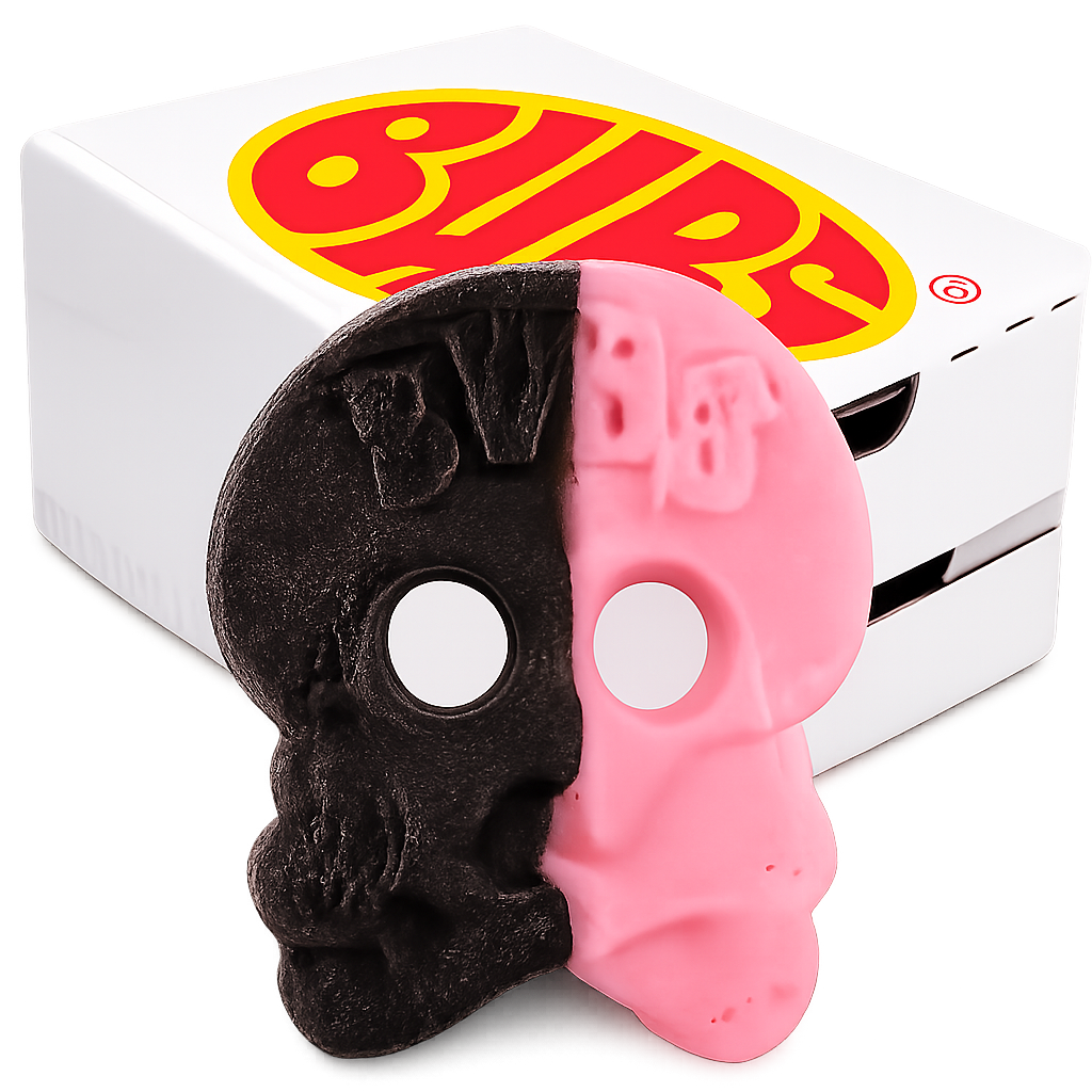 BUBS Raspberry Salty Licorice Skalle Foam 2800g Storpack