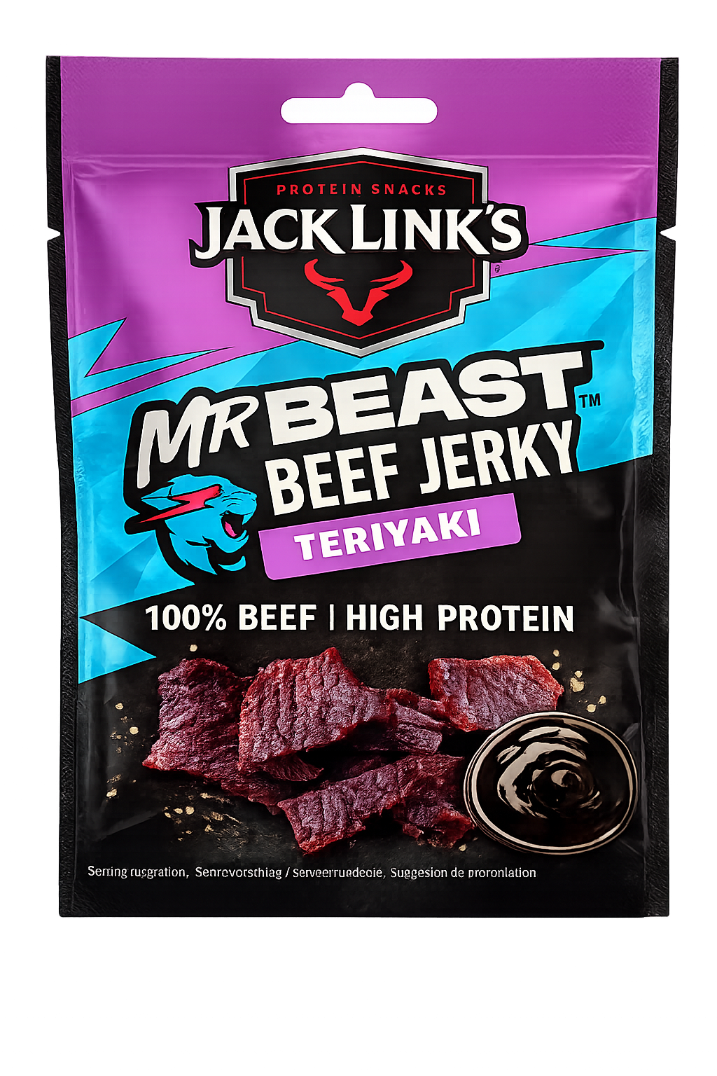 Jack Links oksekød jerky teriyaki 60g