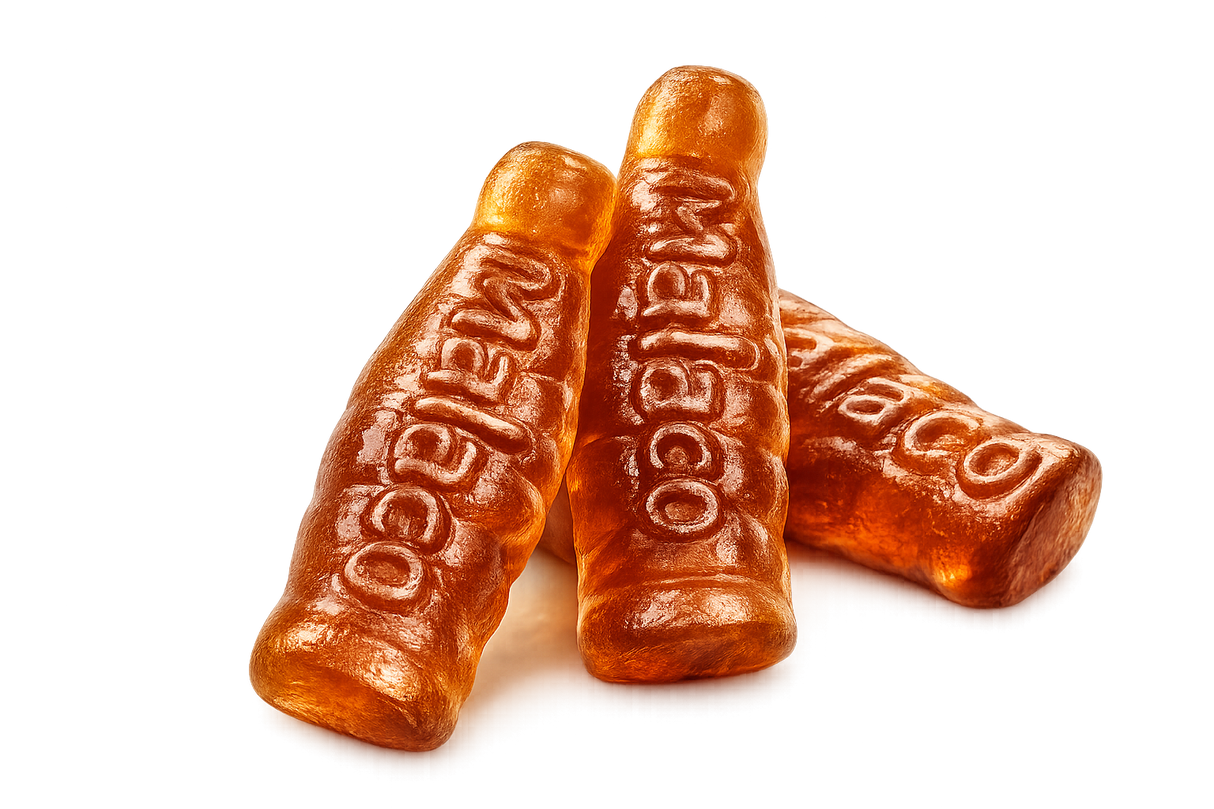 Colaflaskor stora 1500g Malaco Storpack