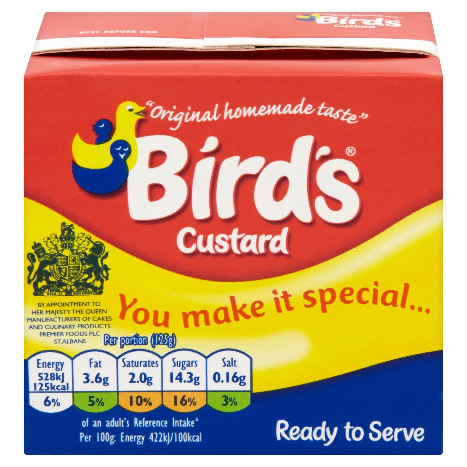 Birds Original Custard Ready To Serve 500g