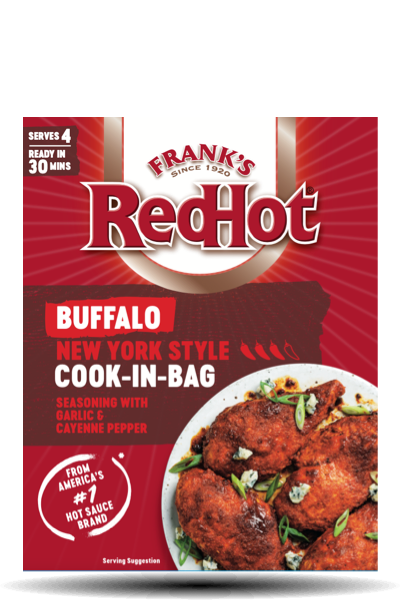 Franks RedHot Buffalo New york Style Cook-in-bag 25g