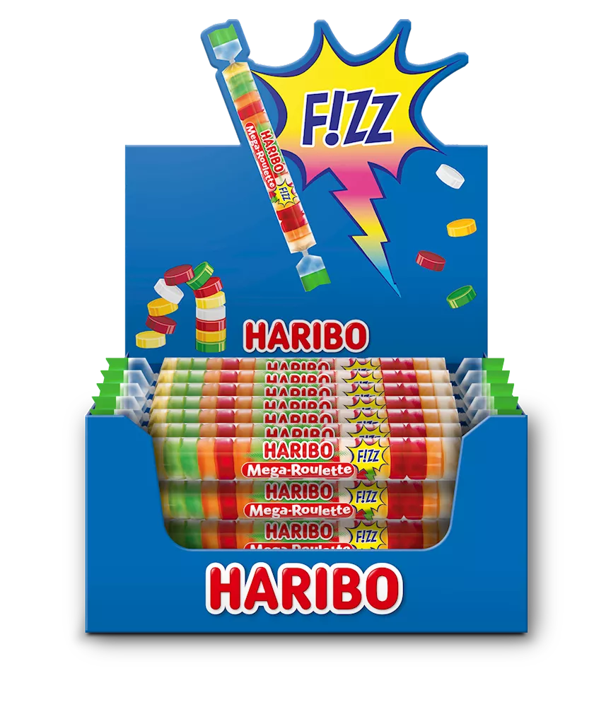 Haribo Mega Roulette Fizz 45g 40st - Storpack