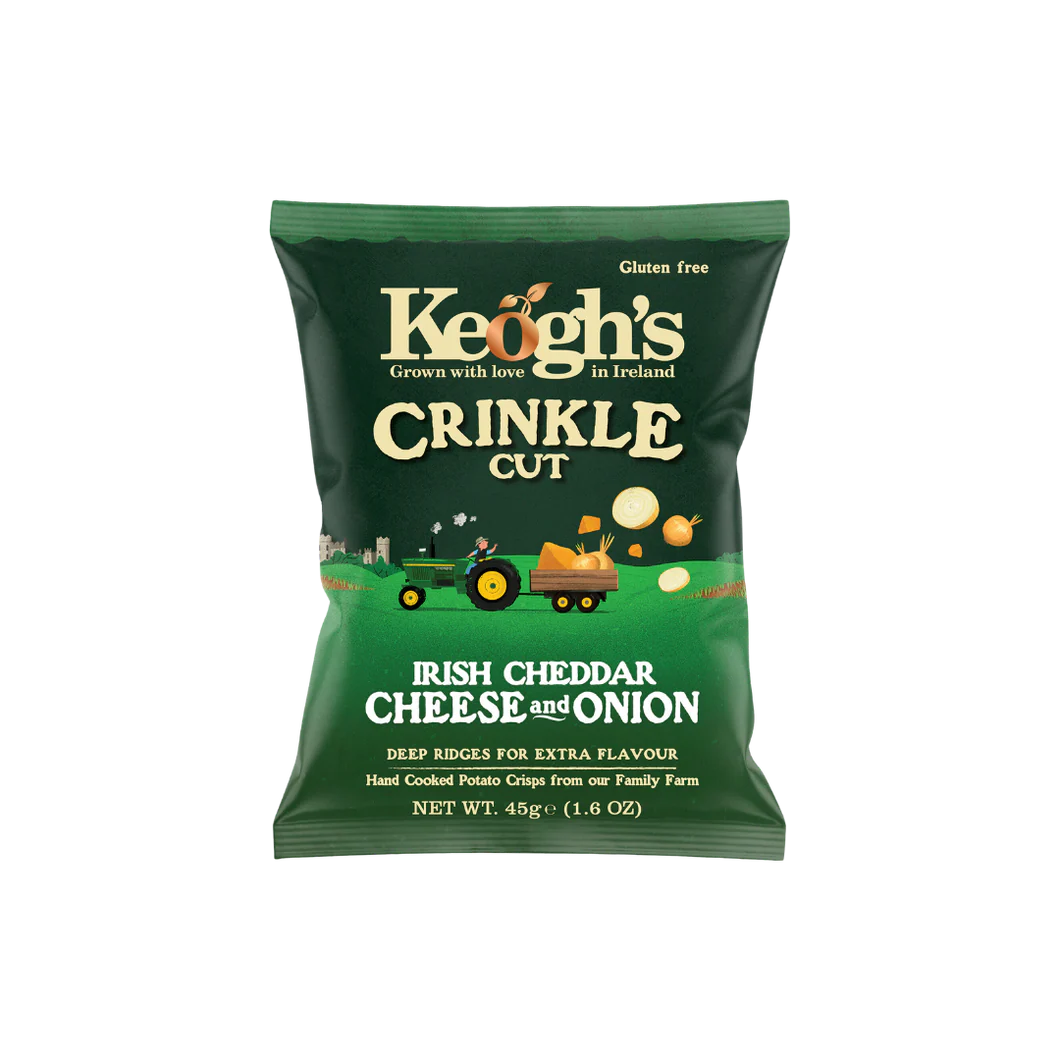 Keoghs Crinkle Cut Cheddar Cheese and Onion 45g