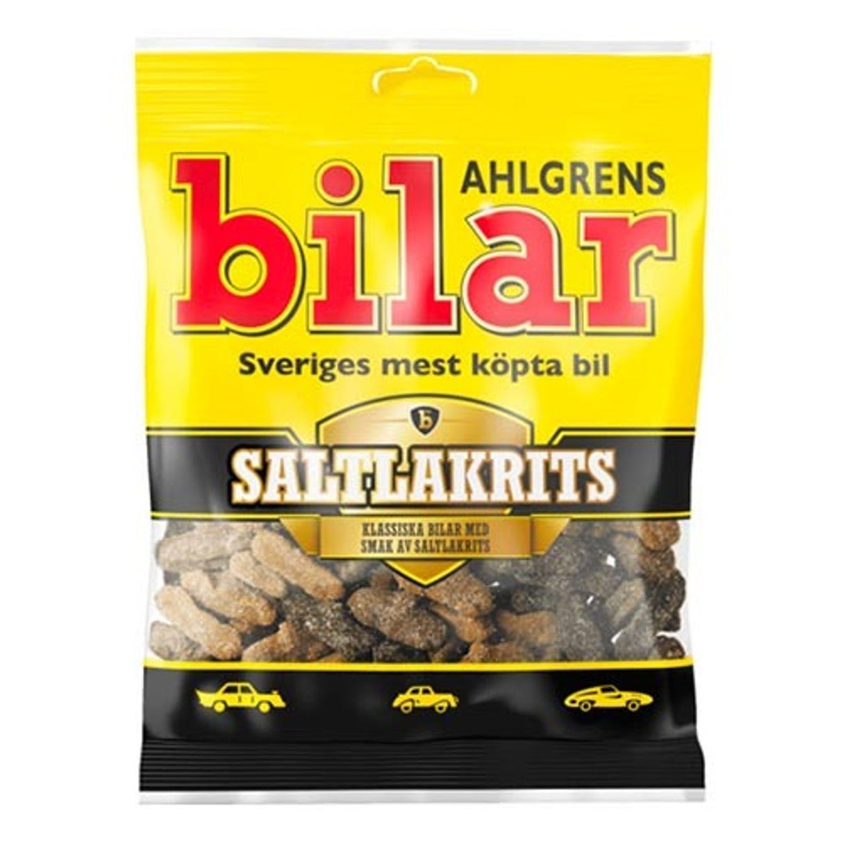 Ahlgrens Bilar Saltlakrits 100g, 5st påsar Storpack ( BF 2024-11-26)