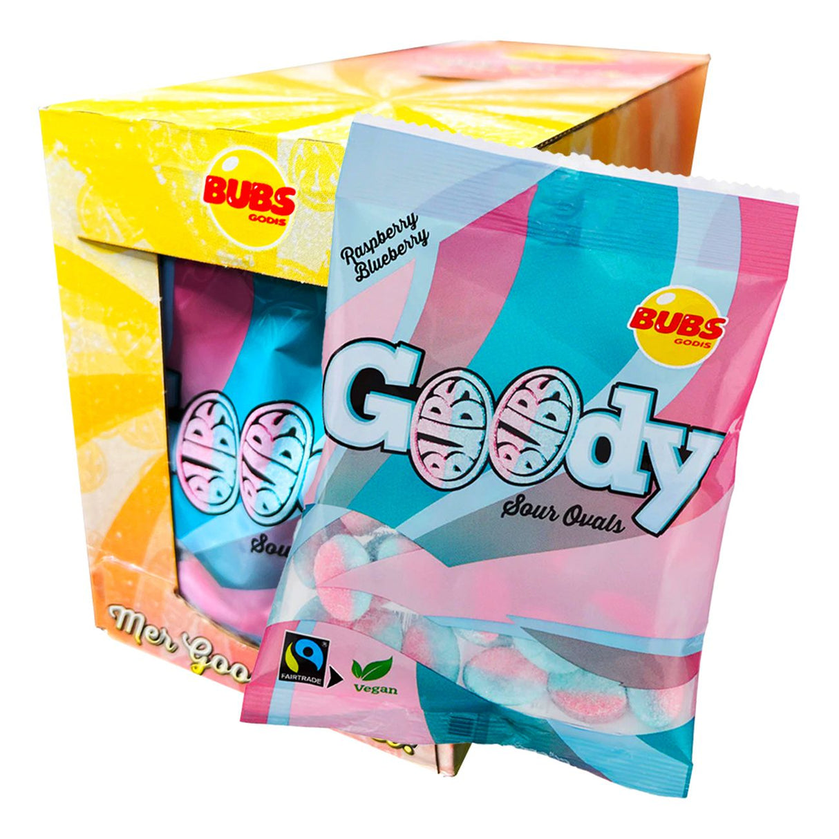 Bubs Goody Hallon/Blåbär Storpack 12st