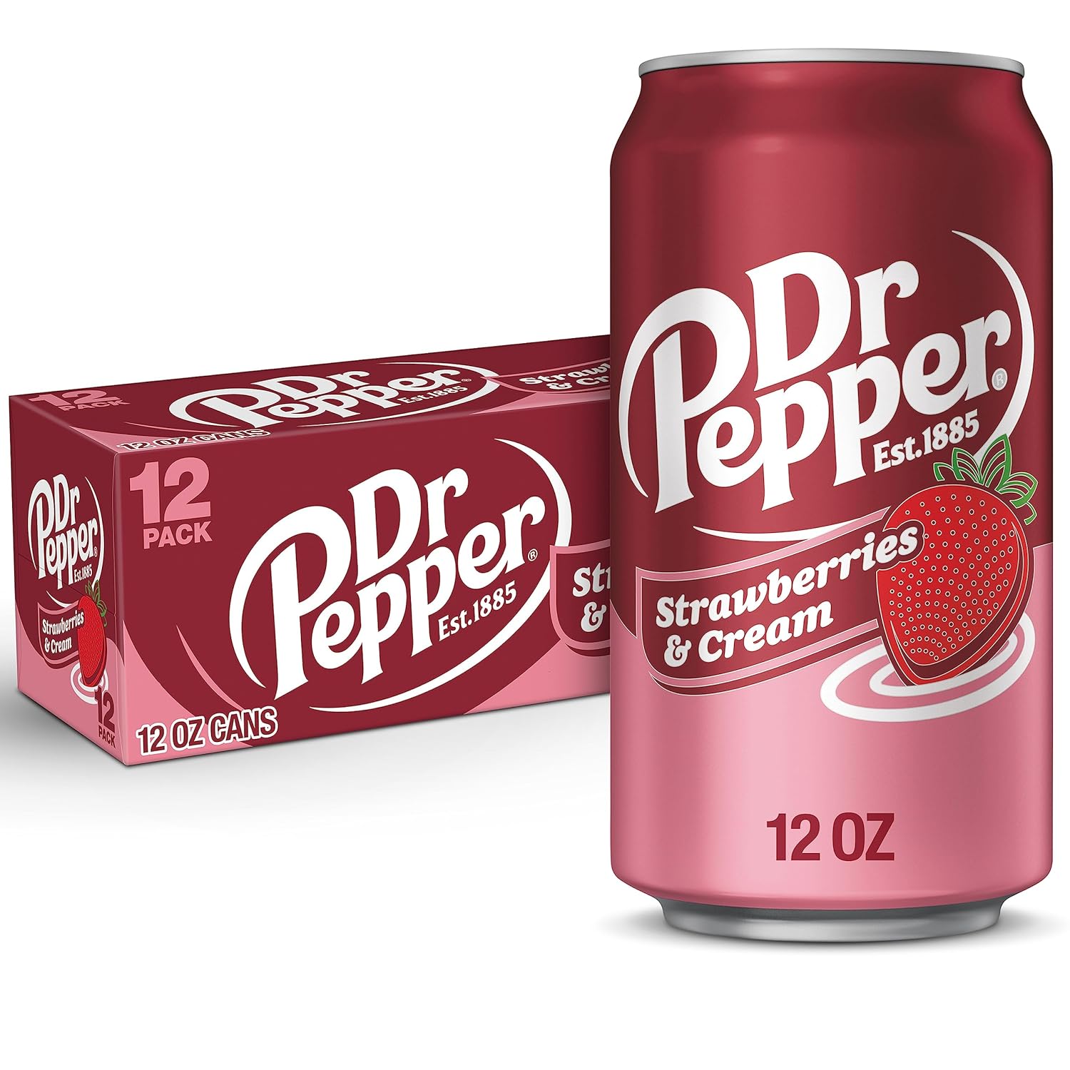 Dr Pepper Strawberries and Cream 355ml 12st