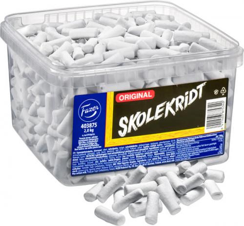 Skolekridt 2kg Fazer Storpack Lösvikt