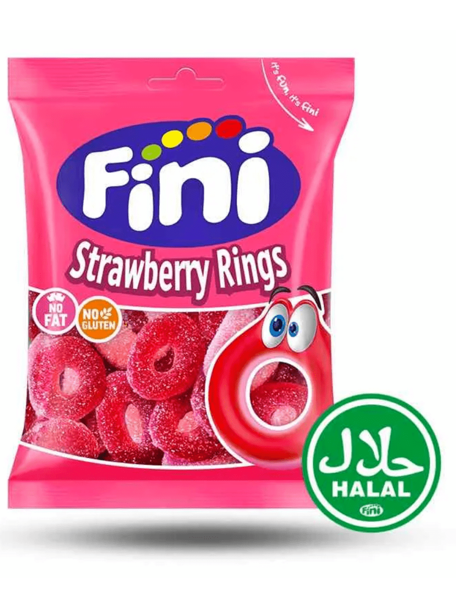 Fini Strawberry Rings 75g