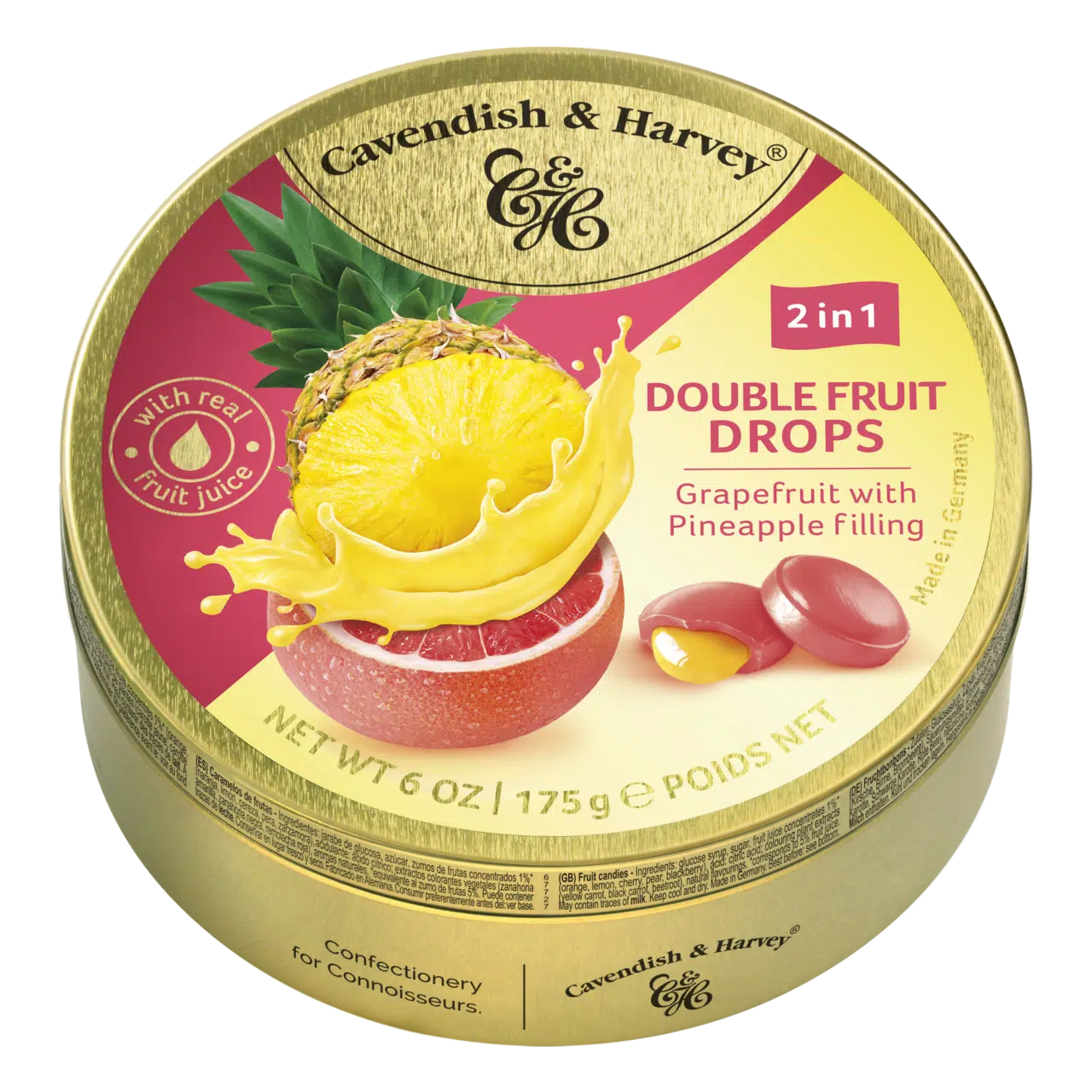Cavendish Grapefruit Pineapple Drops filled 175g