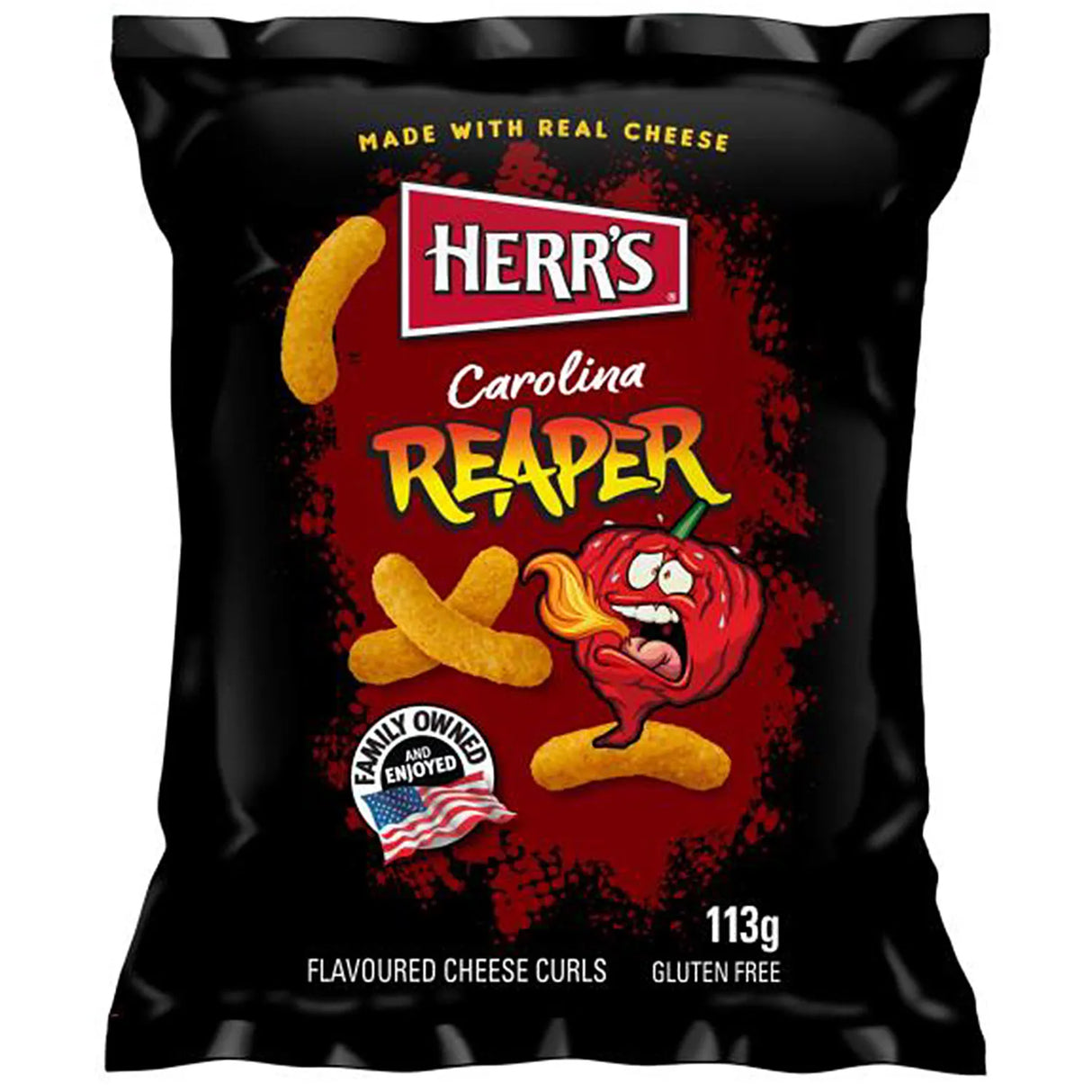 Herr’s Carolina Reaper Cheese Curls 113g