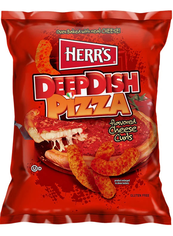 Herr’s Deep Dish Pizza Cheese Curls 113g