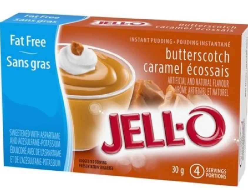 Jell-O Fat Free Pudding Butterscoth Caramel 30g