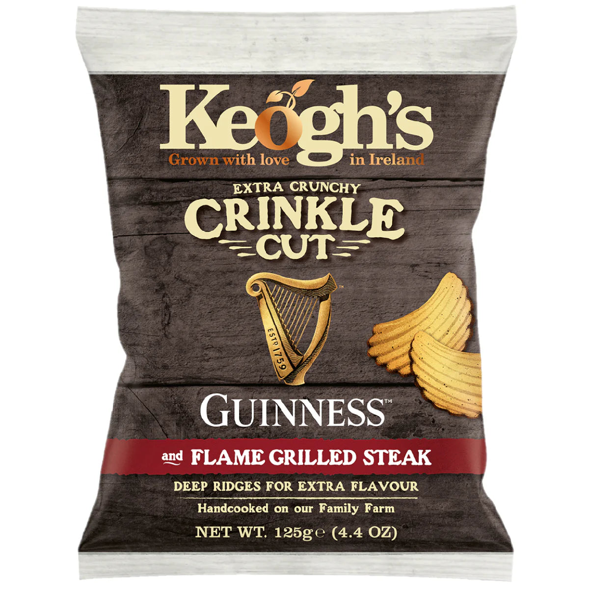 Keogh's Crinkle Guinness & Flame Grilled Steak 125g