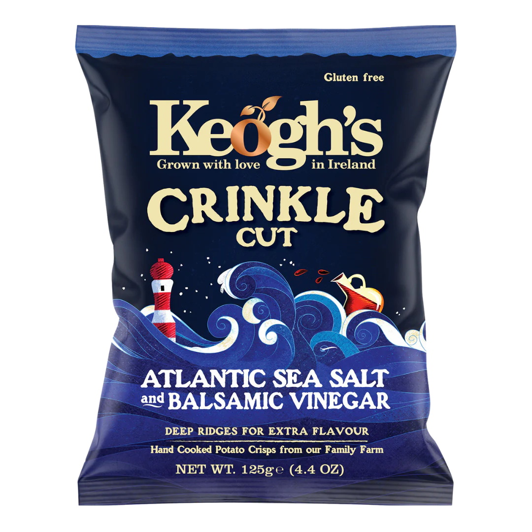 Keoghs Crinkle Cut Sea Salt and Balsam Vinegar 45g