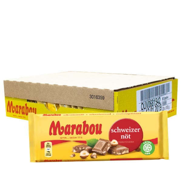 Marabou Schweizernöt 100g 22st - Storpack