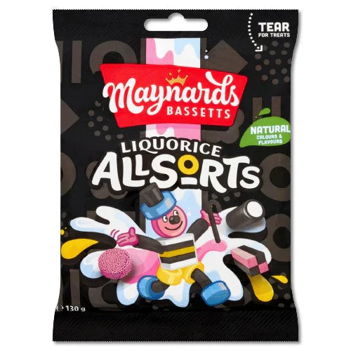 Maynards Bassetts Liquorice Allsorts 130g ( Bf2025-08-01)