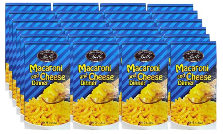 Mississippi Belle Macaroni & Cheese 206g 24st Storpack - Hel kartong ( Bf2026-06-12)